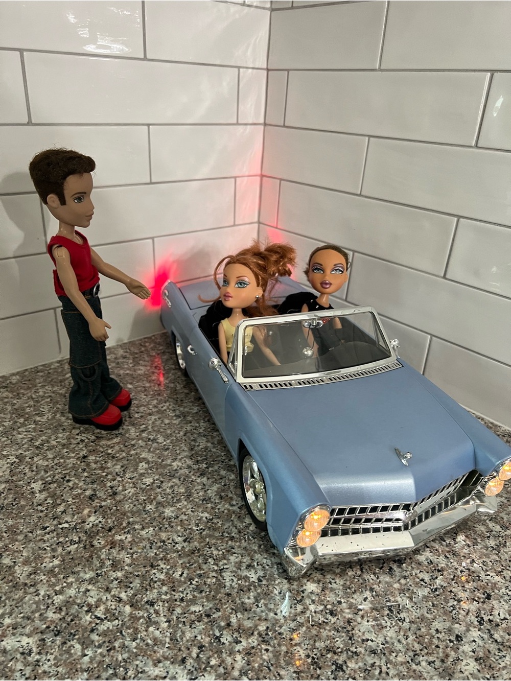 Car Only - Vintage 2002 Bratz Cadillac Cruiser - Working lights, horn, radio.